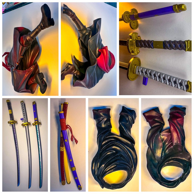 원피스 롤로노아 조로 리페인트 작 피규어 레진 루피 룩업 니카 넨도 사황 패왕색 도색 리페인팅 이미지