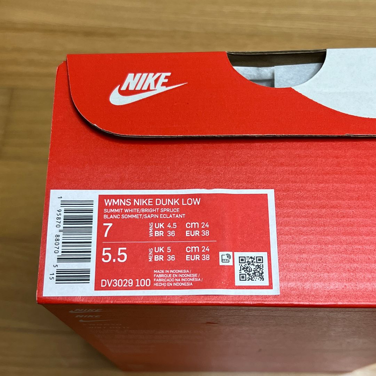 나이키 덩크 로우 오션 240 사이즈 새제품 팝니다. DV3029-100 Nike 스니커즈 운동화 신발 이미지