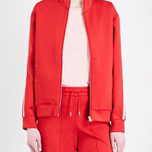 Sandro Racer Stripe Crepe Jacket In Red산드로 자켓 1