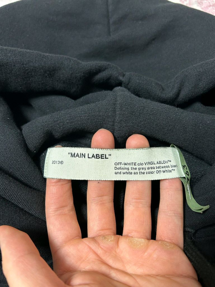 정품 오프화이트 애로우 후드티 90-S 블랙 이미지