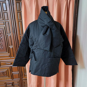 무릇블랙검정네이비양면누비저고리마고자두루마기마후라목도리개량생활한복 S