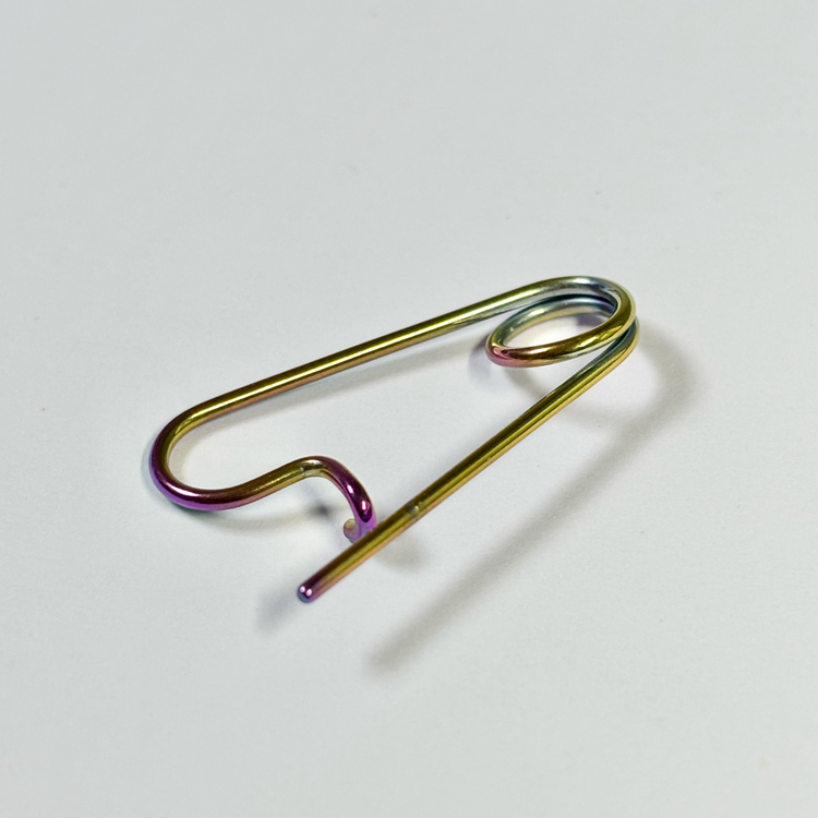 클립모양 피어싱 써지컬스틸 홀로그램--1