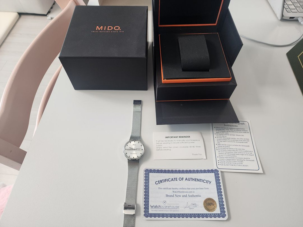 미도 커맨더 1959 37mm 남자시계 A+급 풀박스 실착 5회--1