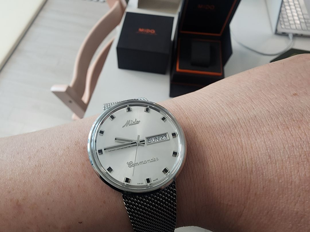 미도 커맨더 1959 37mm 남자시계 A+급 풀박스 실착 5회--3