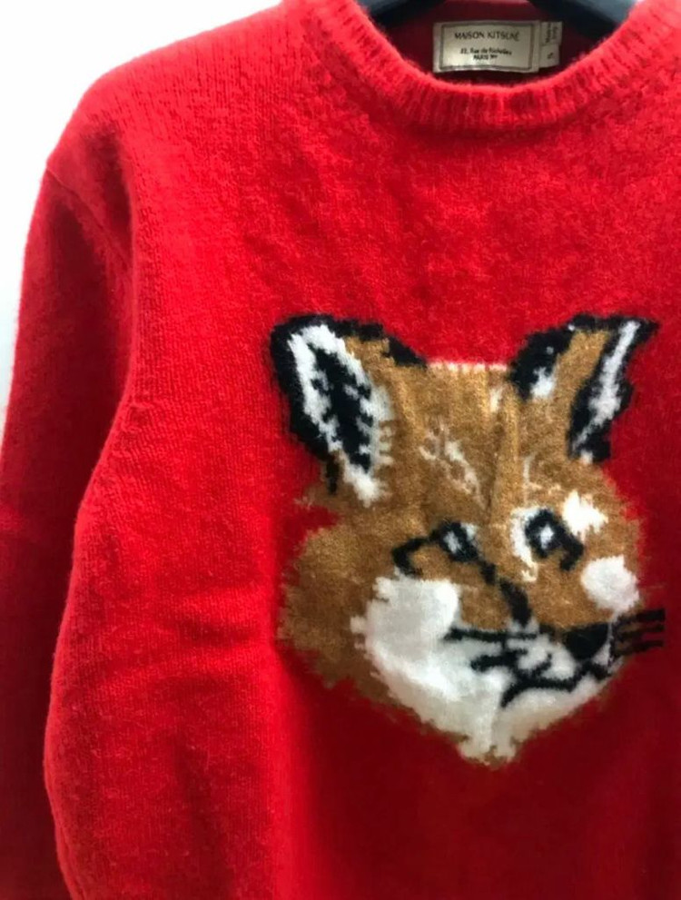 메종키츠네 정품 폭스헤드 니트 S 이미지