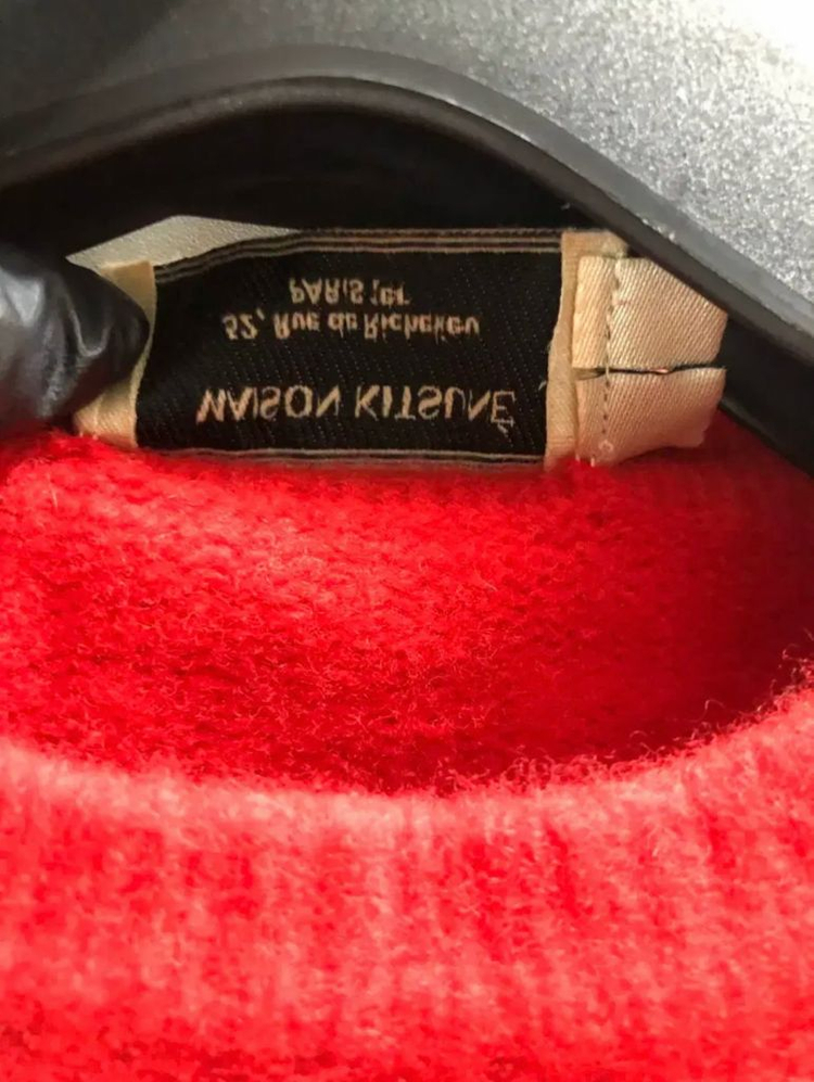 메종키츠네 정품 폭스헤드 니트 S 이미지