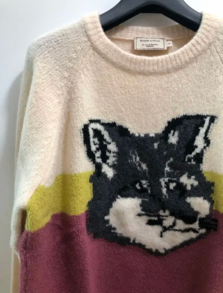 메종키츠네 정품 폭스헤드 니트 S 이미지