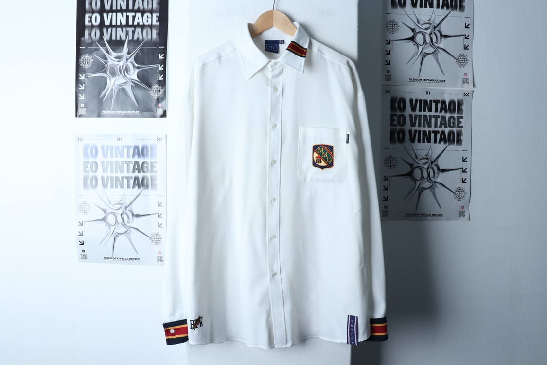 (L-3XL) 로맨틱크라운 셔츠 남방 루즈핏 포켓 이미지