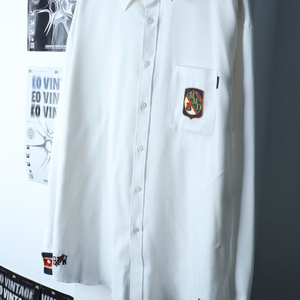 (L-3XL) 로맨틱크라운 셔츠 남방 루즈핏 포켓 이미지