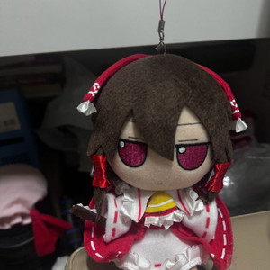 동방프로젝트 후모후모 레이무 키링 인형 이미지