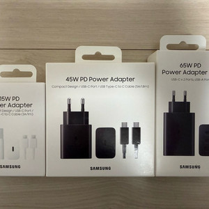 삼성 충전기 15W(1M케이블포함), 45W(1.8M케이블포함), 65W 미개봉 새상품 판매합니다