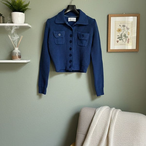 마르지엘라 블루 니트 가디건