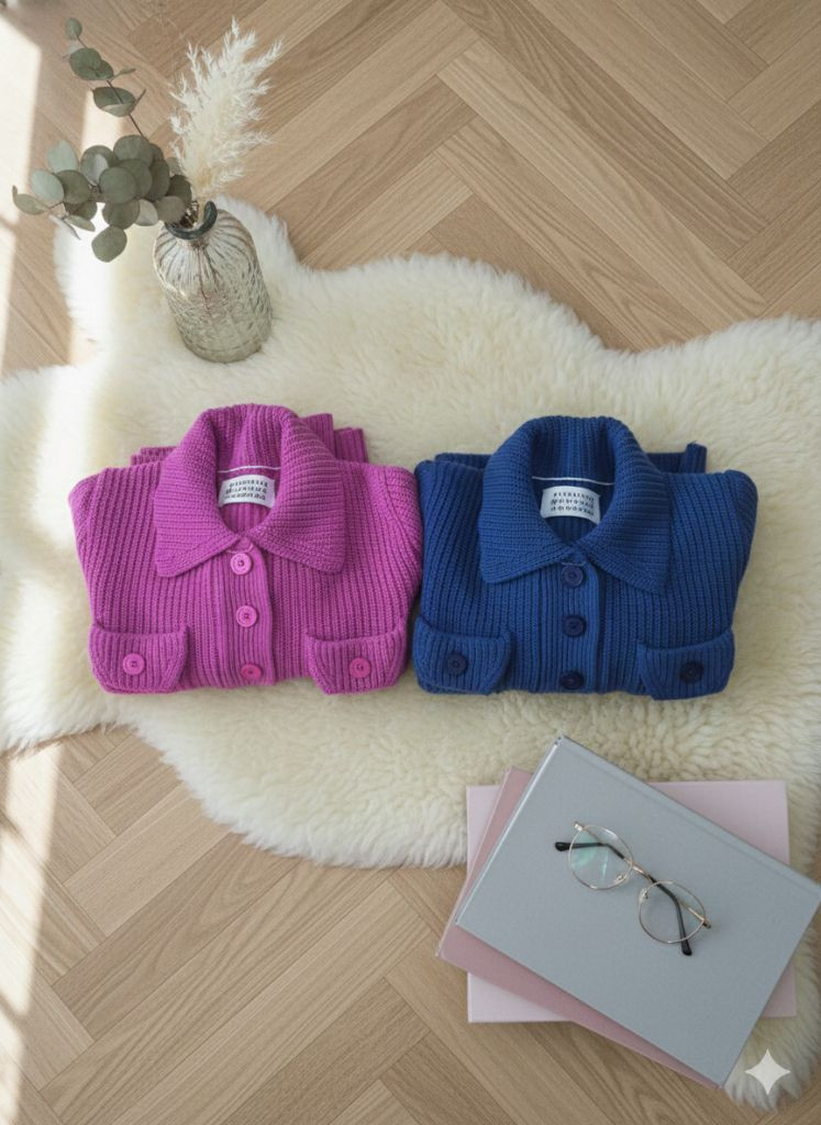 마르지엘라 블루 니트 가디건--1