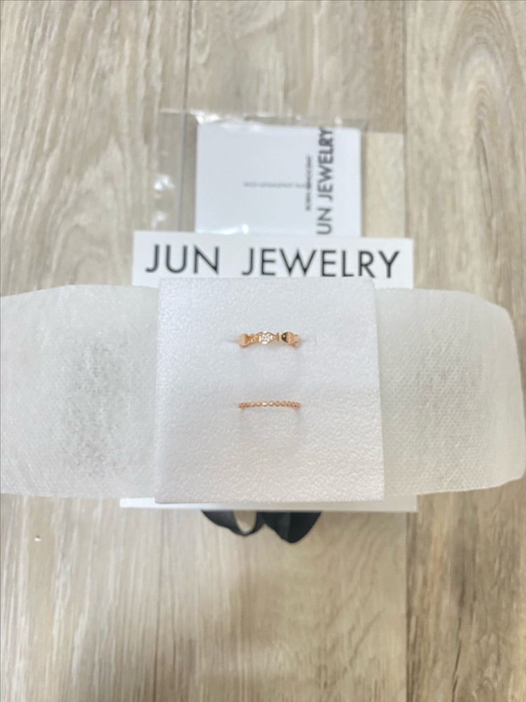 14K 반지 2개 세트(새상품)--1