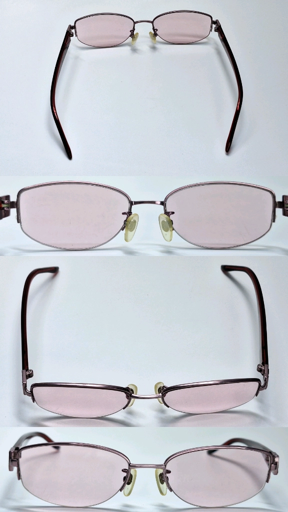 막스마라 MAX MARA mm 8628 티타늄 반무테 안경테 일본 제조 수입 패션 아이웨어 여성용 레트로 빈티지 이미지