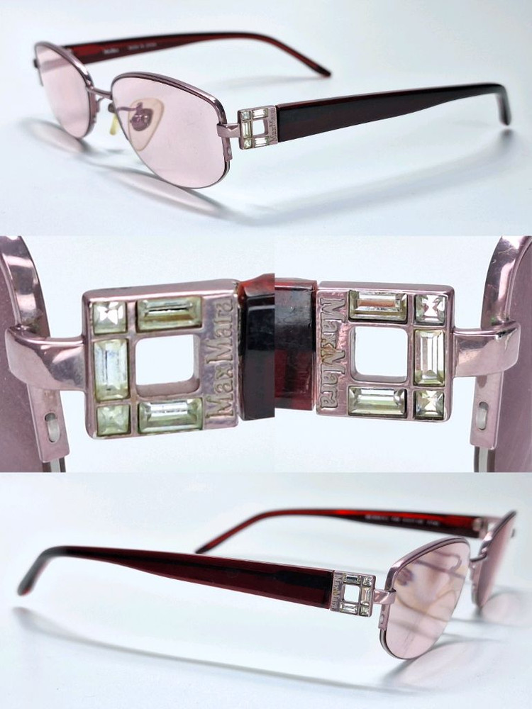 막스마라 MAX MARA mm 8628 티타늄 반무테 안경테 일본 제조 수입 패션 아이웨어 여성용 레트로 빈티지--9