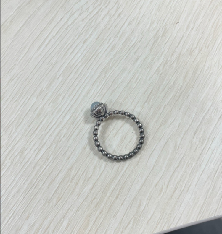 판도라 구형 탄생석 반지 3월 52호--2