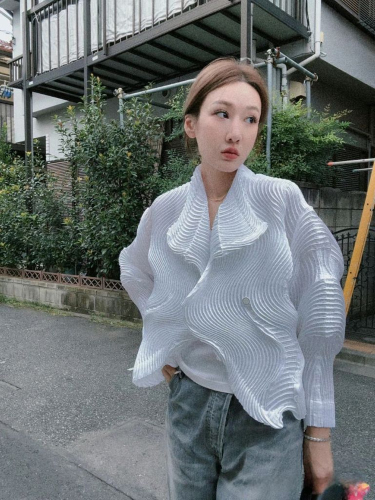 전설템)이세이미야케 에이폭에이블 자켓,스카프 ~--3