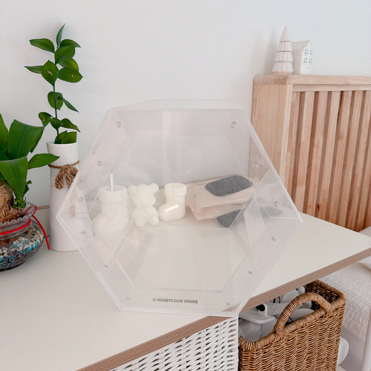 허니컴하우스 육각 사육장 아크릴 사육장 케이지 피그미, 도마뱀, 크레--3