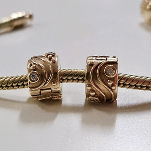 판도라14K골드 다이아 클립