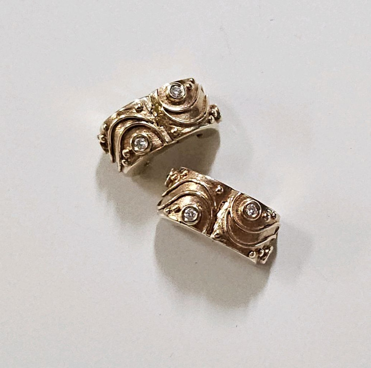 판도라14K골드 다이아 클립--3