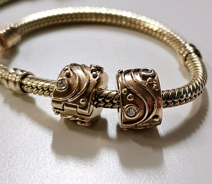 판도라14K골드 다이아 클립--6