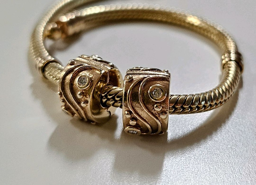 판도라14K골드 다이아 클립--7