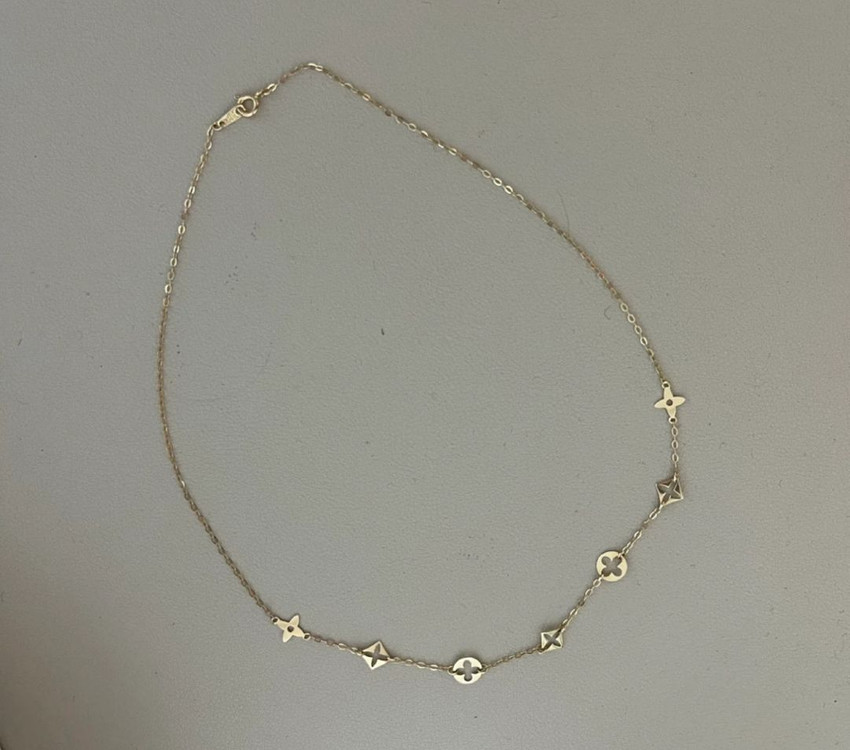 14k클로버 목걸이--1