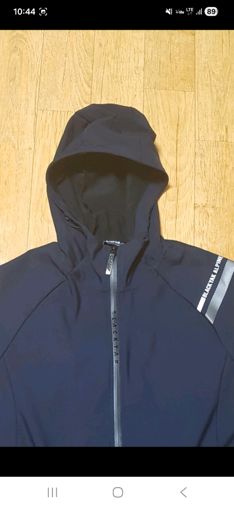 (정품,최상급)블랙야크 남성 후드 부드러운 원단의 바람막이 자켓 100 이미지