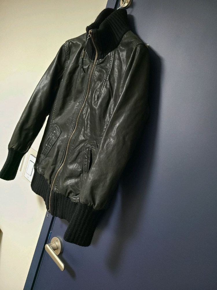 알마니 소가죽자켓--2