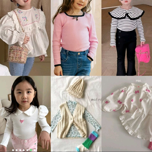 봄가을 M 110호 7호 아동 여아 티셔츠 맨투맨 블라우스 / 헤이 바바미뇽 이미지