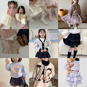 봄가을 M 110호 7호 아동 여아 상하세트 자켓 가디건 니트 맨투맨 스커트 이미지