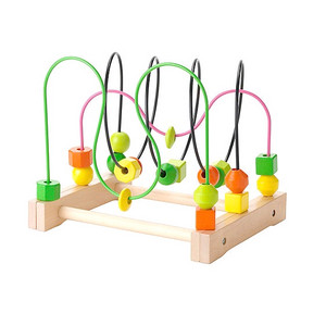 이케아 원목 구슬꿰기 미로 롤러코스터 장난감 소근육 이미지