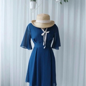 비나인 여신 요루 원피스 청블루 S