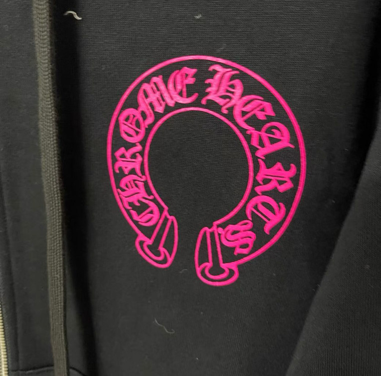 크롬하츠 핑크 홀스슈 후드 집업 이미지