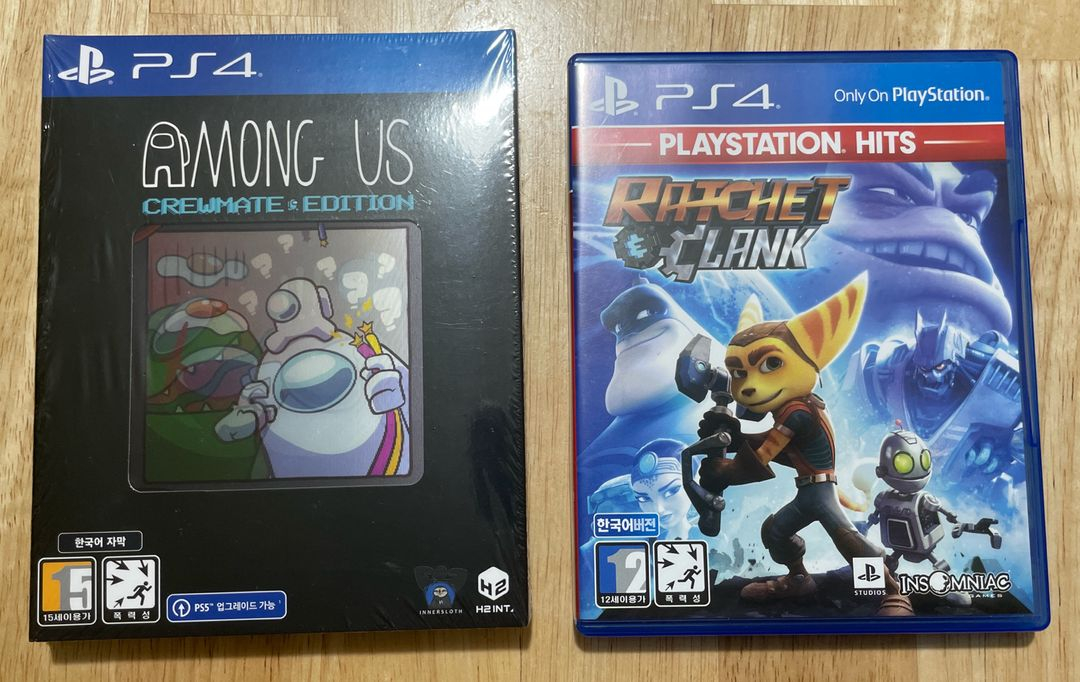 PS4 게임 6개 일괄 판매 (페르소나5, 언차티드 1-2-3 컬렉션, 어몽어스, 라쳇앤클랭크 외), 플스4--1