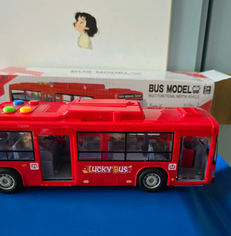 레드 대형 버스 자동차 새상품--8