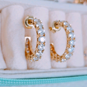 14k 롲즈 테니스 귀걸이