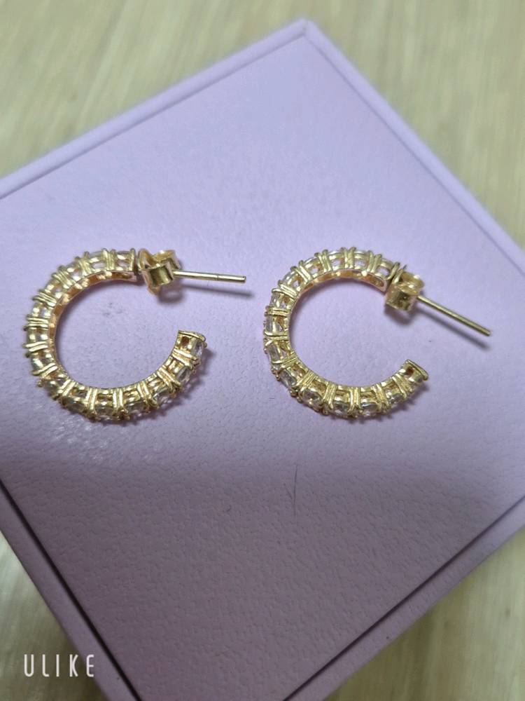 14k 롲즈 테니스 귀걸이--1