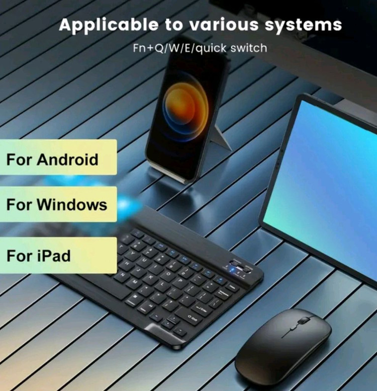 10인치 무선 블루투스 키보드 마우스 세트 새상품--3