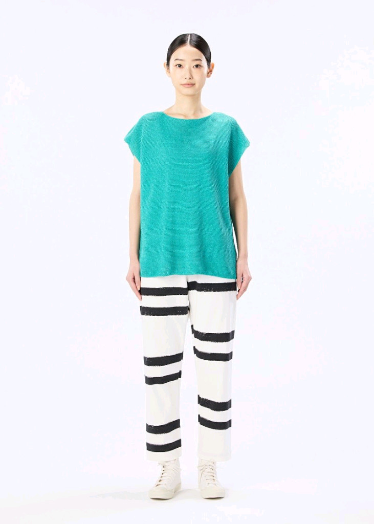 이세이미야케 미 니트 탑 겸 베스트--1