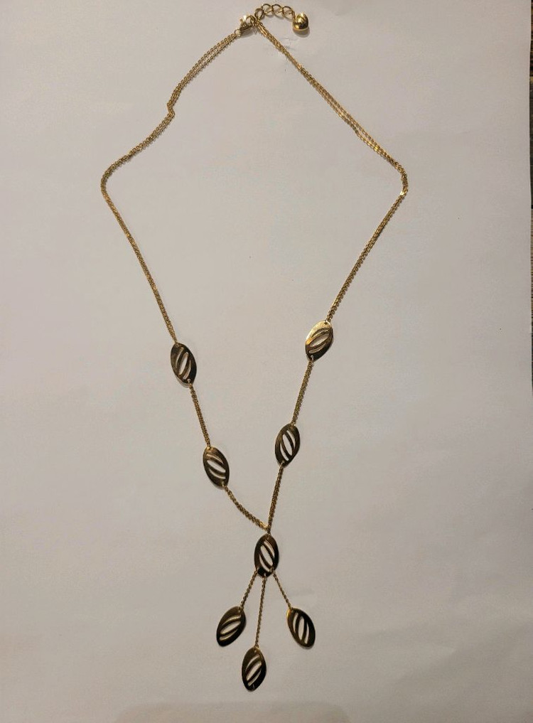 여성)18k 두줄 체인 목걸이. 이미지