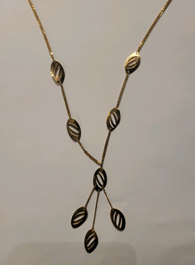 여성)18k 두줄 체인 목걸이. 이미지