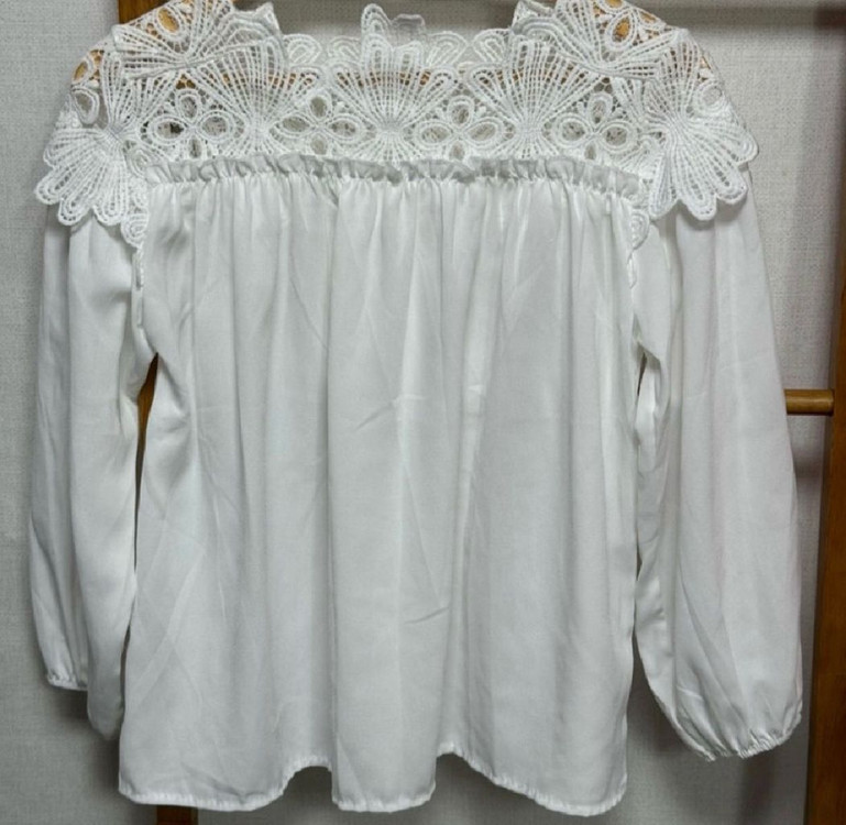 화이트 레이스 블라우스 Free--2