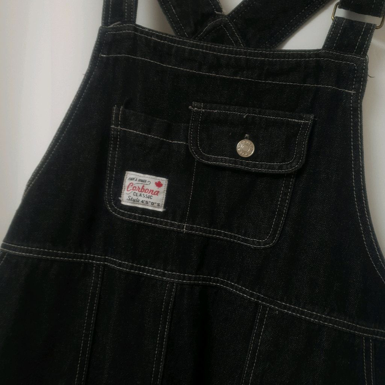 흑청 코튼 데님 멜빵 롱원피스 오버롤 스커트 / 핫핑 리리앤코 바온 슬로우앤드 오디너리먼트 공구우먼 아뜨랑스 어베인 이미지