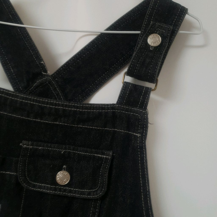 흑청 코튼 데님 멜빵 롱원피스 오버롤 스커트 / 핫핑 리리앤코 바온 슬로우앤드 오디너리먼트 공구우먼 아뜨랑스 어베인 이미지