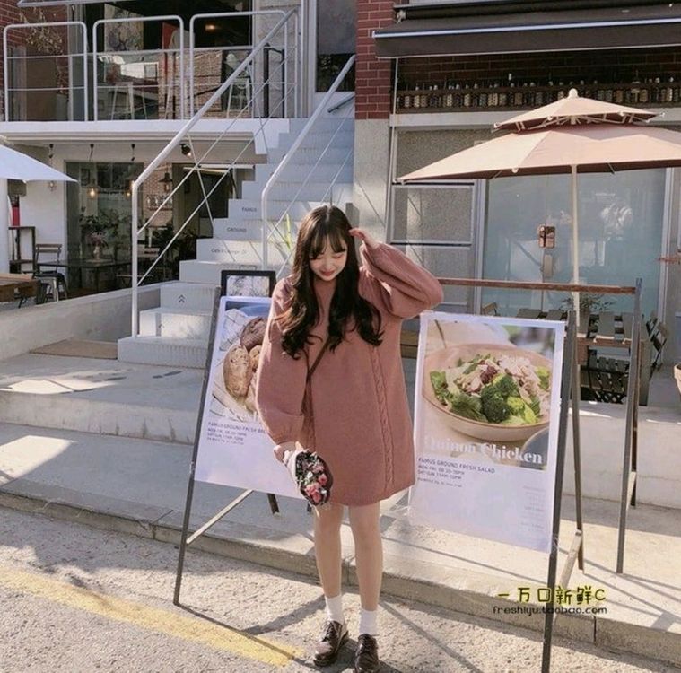 새상품) 수달쌀롱 울 니트 핑크 케이블 원피스 제이블린 파스텔타임 / 베이델리 리리앤코 핫핑 크림치즈마켓 케이클럽 이미지