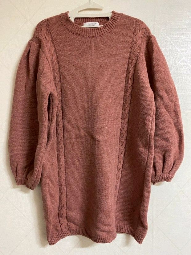 새상품) 수달쌀롱 울 니트 핑크 케이블 원피스 제이블린 파스텔타임 / 베이델리 리리앤코 핫핑 크림치즈마켓 케이클럽 이미지