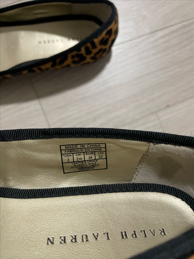 랄프로렌 레오파드 패턴 플랫슈즈 225-230--2