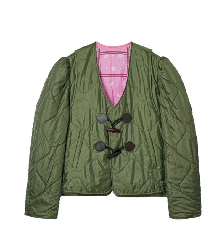 보카바카 위켄드 리버서블 점퍼 2way 카키/핑크--2